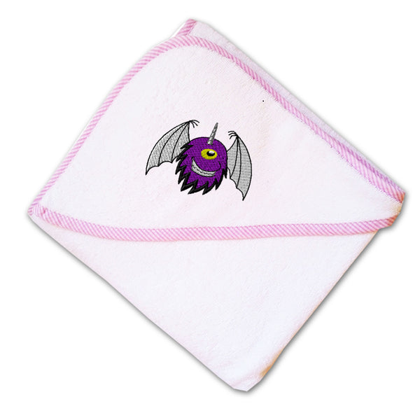 Baby Hooded Towel Kids Flying People Eater Embroidery Kids Bath Robe Cotton - Cute Rascals