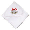 Baby Hooded Towel Christmas Bell A Embroidery Kids Bath Robe Cotton