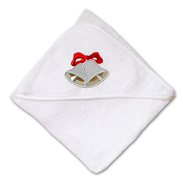 Baby Hooded Towel Christmas Bell A Embroidery Kids Bath Robe Cotton