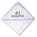 Baby Hooded Towel Number #1 Daughter Embroidery Kids Bath Robe Cotton