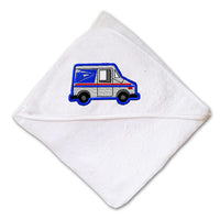 Baby Hooded Towel U.S. Mail Truck post Embroidery Kids Bath Robe Cotton - Cute Rascals