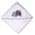 Baby Hooded Towel Bulldog C Embroidery Kids Bath Robe Cotton