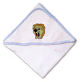 Baby Hooded Towel Lion Face Sports Mascots Embroidery Kids Bath Robe Cotton