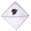 Baby Hooded Towel Panther Head Mascot Embroidery Kids Bath Robe Cotton