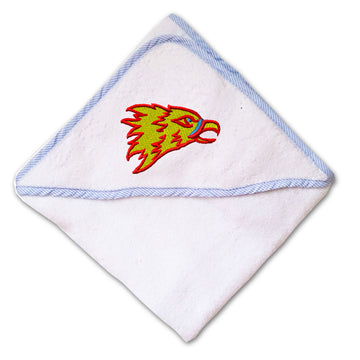 Baby Hooded Towel Hawk Head Embroidery Kids Bath Robe Cotton