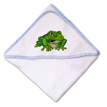 Baby Hooded Towel Toad Embroidery Kids Bath Robe Cotton