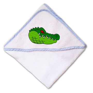 Baby Hooded Towel Animal Reptile Mascot Gators Embroidery Kids Bath Robe Cotton