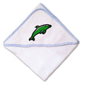 Baby Hooded Towel Animal Dolphin Mascot Embroidery Kids Bath Robe Cotton