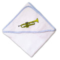 Baby Hooded Towel Trumpet Music A Embroidery Kids Bath Robe Cotton