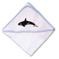 Baby Hooded Towel Orca A Embroidery Kids Bath Robe Cotton