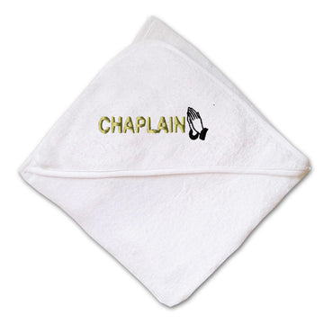 Baby Hooded Towel Chaplain Pray Embroidery Kids Bath Robe Cotton