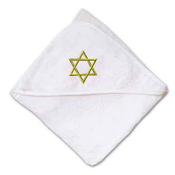 Baby Hooded Towel Star of David Jewish B Embroidery Kids Bath Robe Cotton