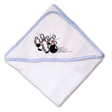 Baby Hooded Towel Sport Bowling Ball Splash B Embroidery Kids Bath Robe Cotton