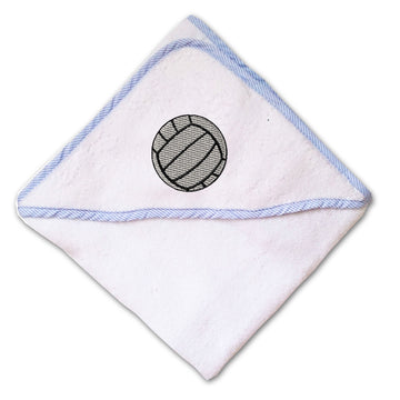 Baby Hooded Towel Volleyball Sports B Embroidery Kids Bath Robe Cotton