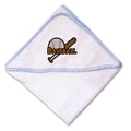 Baby Hooded Towel Baseball Ball Embroidery Kids Bath Robe Cotton