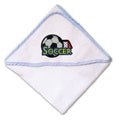 Baby Hooded Towel Soccer Sports Ball Embroidery Kids Bath Robe Cotton