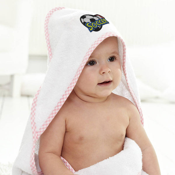 Baby Hooded Towel Soccer Sports Ball Embroidery Kids Bath Robe Cotton - Cute Rascals