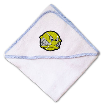 Baby Hooded Towel Tennis Ball B Embroidery Kids Bath Robe Cotton