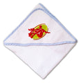 Baby Hooded Towel Skater Sports A Embroidery Kids Bath Robe Cotton