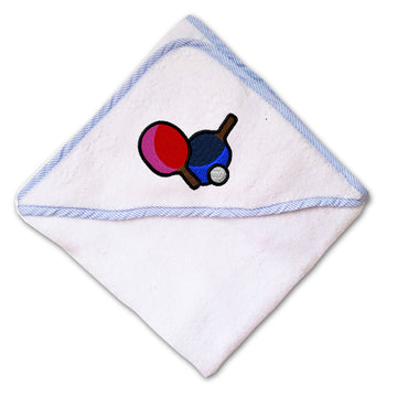 Baby Hooded Towel Table Tennis Embroidery Kids Bath Robe Cotton