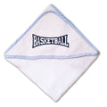 Baby Hooded Towel Basketball Letters Embroidery Kids Bath Robe Cotton