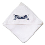 Baby Hooded Towel Basketball Letters Embroidery Kids Bath Robe Cotton - Cute Rascals