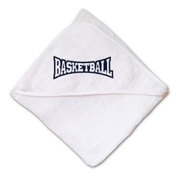 Baby Hooded Towel Basketball Letters Embroidery Kids Bath Robe Cotton