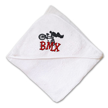 Baby Hooded Towel Free Style Bmx Embroidery Kids Bath Robe Cotton