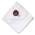 Baby Hooded Towel Sport Football Laces Helmet Embroidery Kids Bath Robe Cotton